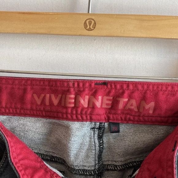 Y2K Vivienne Tam Black Butterfly Embroidered Jeans Pants Size 28 - Picture 6 of 8